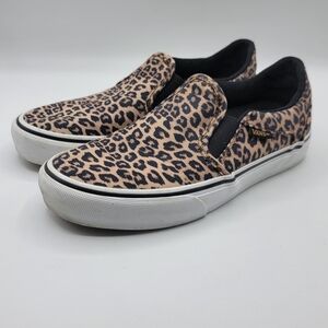 Vans Asher Leopard Deluxe Slip-On Sneaker, Women's 6